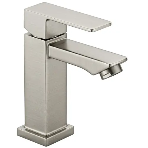 Torneira Banheiro Lavabo 1/4 Volta Bica Baixa Metal Escovada 6617E