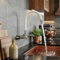 Misturador Cozinha Flexível PAREDE Branco - MPBR