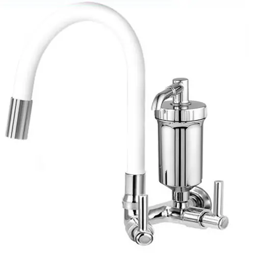 Torneira Cozinha Flexível Parede Branco - FPBR - C34