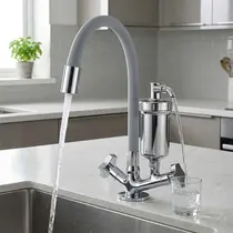 Torneira Cozinha Flexível Mesa Cinza C97 - FMCZ