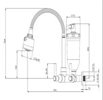 Torneira Cozinha Metal Cromado Flexivel PAREDE 1175C65