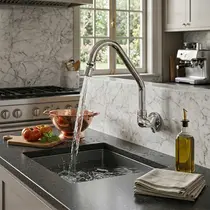 Torneira Cozinha PAREDE 1/4 de Volta Bica Movel WS04 - 1168C97