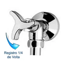 Ducha Higiênica Metal Cromado 1/4 Volta Registro C97 Valencia