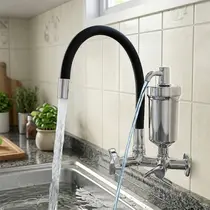 Torneira Cozinha Flexível Parede Preta - FPPT - C97