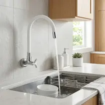 Torneira Cozinha Flexível PAREDE Branco C97