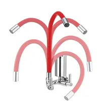 Torneira Cozinha Flexível Parede Vermelho - FPVM C65