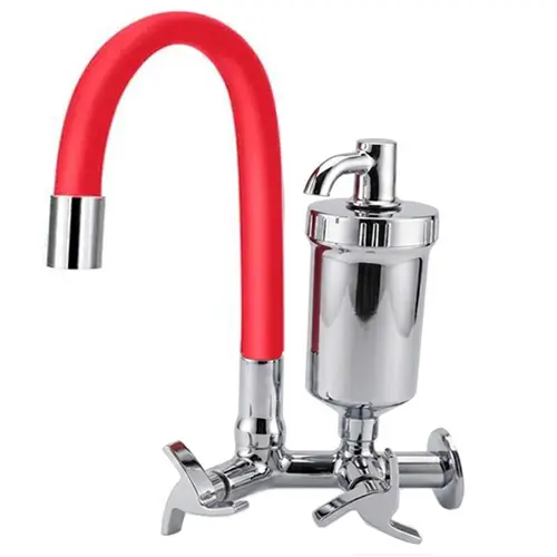 Torneira Cozinha Flexível Parede Vermelho - FPVM C97