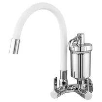 Torneira Cozinha Flexível Parede Branco - FPBR - C65