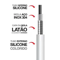 Torneira Cozinha Flexível Parede Branco - FPBR - C65