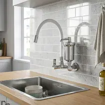 Torneira Cozinha Flexível Parede Branco - FPBR - C65