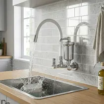 Torneira Cozinha Flexível Parede Branco - FPBR - C65