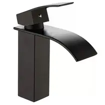 Torneira Monocomando METAL PRETO Cascata Lavatório / Lavabo BLACK - 6019P