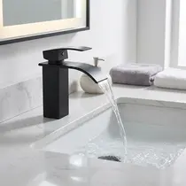 Torneira Monocomando METAL PRETO Cascata Lavatório / Lavabo BLACK - 6019P