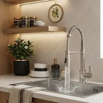 Torneira Cozinha Gourmet Misturador Monocomando 40 cm METAL CROMADO 1003A