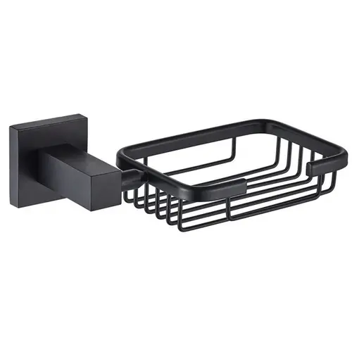 Saboneteira - Porta Sabonete Luxo Metal Preto 7103E