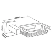 Saboneteira - Porta Sabonete Luxo Metal Cromado 7102E