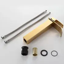 Torneira Monocomando Cascata Lavatório Alta Dourada GOLD - 6020AG