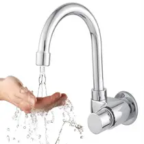 Torneira Automática PAREDE METAL CROMADO Bica Alta Banheiro e Lavatório - 1100
