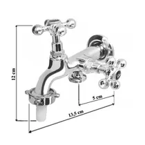 Torneira 2 Saidas Metal Cromado Tanque e Maquina de Lavar com Vedação - 1156C33