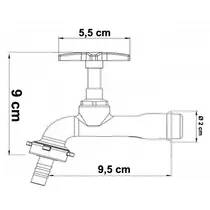 Torneira Jardim Com Bico Para Mangueira c/ Vedante - 1154C23