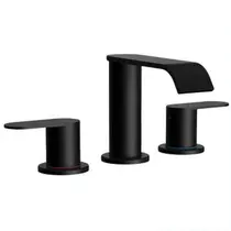 Misturador Lavatório Cascata Metal PRETO 1/4 Volta  - S30-2