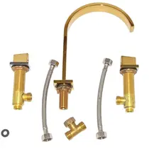 Misturador Lavatório Styllquadra 1/4 Volta, Metal Dourado SD1-6