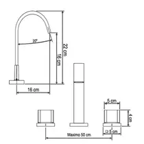 Misturador Lavatório Styllquadra 1/4 Volta, Metal Preto SD1-2