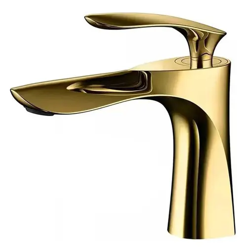 Torneira Misturador Monocomando Banheiro / Lavatório Baixa Leaf METAL DOURADO - E01-6