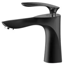 Torneira Misturador Monocomando Banheiro / Lavatório Baixa Leaf METAL PRETO - E01-2