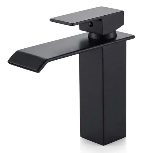 Torneira Monocomando Cascata Lavatorio / Lavabo Metal PRETO P0A-2
