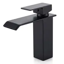 Torneira Monocomando Cascata Lavatorio / Lavabo Metal PRETO P0A-2
