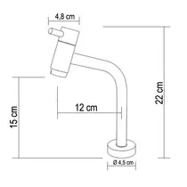 Torneira Banheiro Lavatorio Bica Baixa 45° Link Metal Dourado - 6611G