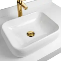 Válvula Lavatório 7/8" Metal Dourado Click 7213G - Gold