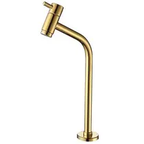 Torneira Banheiro,Lavatorio Bica Alta 45° Link Metal Dourado - 6611G-L