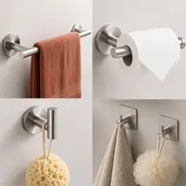 Kit Banheiro Acessórios Escovado 5 Peças