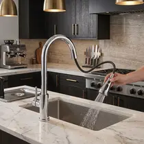 Misturador Monocomando Cozinha METAL Cromado C/ DUCHA EXTRAIVEL - 6029A