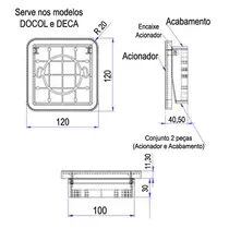 Acabamento para Válvula de Descarga BRANCO Hydra MAX e DOCOL 2402P
