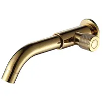 Torneira Parede 1/4 de volta Metal Dourado - 6651G