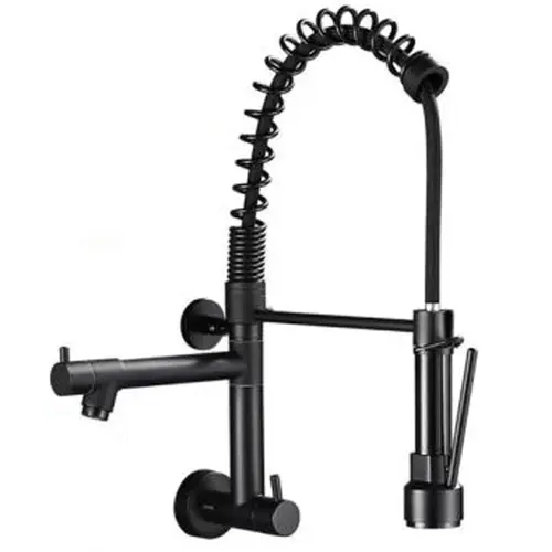 Torneira Cozinha Gourmet Original METAL PRETO 42 Cm PAREDE - D1-2