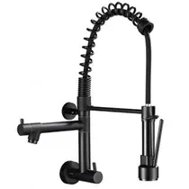 Torneira Cozinha Gourmet Original METAL PRETO 42 Cm PAREDE - D1-2