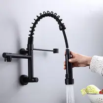 Torneira Cozinha Gourmet Original METAL PRETO 42 Cm PAREDE - D1-2
